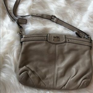 Coach dove grey crossbody purse